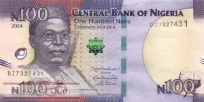 Nigeria - 100  Naira - Replacement (#041eR_UNC)