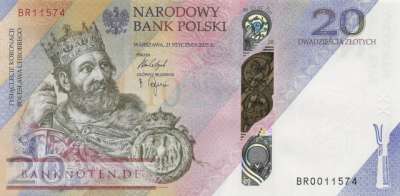 Poland - 20 Zlotych - 1000 yrs... w. folder (#199F_UNC)