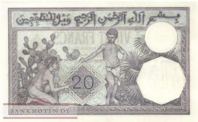 Algerien - 20  Francs (#078b-28_UNC)