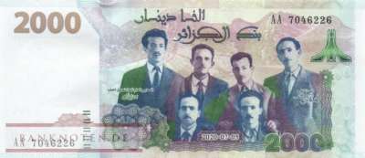 Algerien - 2.000  Dinars (#147-1_UNC)