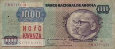 Angola - 1.000  Novo Kwanza (#124_F)