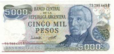 Argentinien - 5.000  Pesos (#305a-U2_UNC)