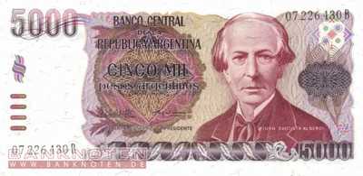 Argentina - 5.000  Pesos Argentinos (#318a-B_UNC)