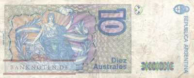 Argentina - 10  Australes (#325a_F)