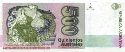 Argentina - 500  Australes (#328a_UNC)