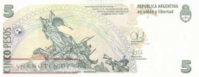 Argentinien - 5  Pesos (#353-J_UNC)