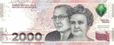Argentinien - 2.000  Pesos (#368a-B_UNC)