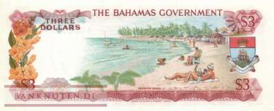 Bahamas - 3  Dollars (#019a_UNC)