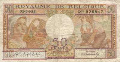 Belgien - 50  Francs (#133b_F)