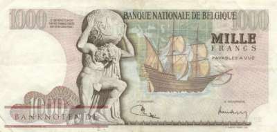 Belgien - 1.000  Francs (#136b-73_VF)