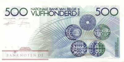 Belgien - 500  Francs (#143a-5_XF)