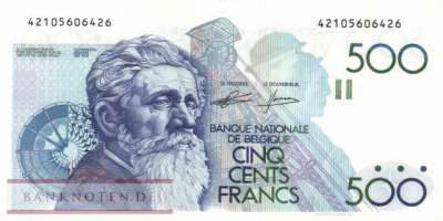 Belgien - 500  Francs (#143a-5_XF)