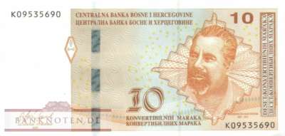 Bosnia and Herzegowina - 10  Convertible Maraka (#080d_UNC)