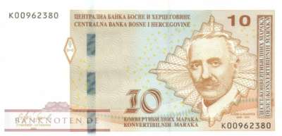 Bosnia and Herzegowina - 10  Convertible Maraka (#081d_UNC)