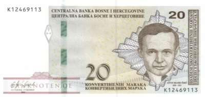 Bosnia and Herzegowina - 20  Convertible Maraka (#082c_UNC)