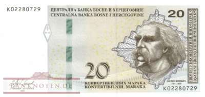 Bosnia and Herzegowina - 20  Convertible Maraka (#083c_UNC)