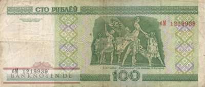 Weissrussland - 100  Rubel (#026a_F)