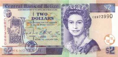 Belize - 2  Dollars (#060a_UNC)