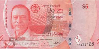 Belize - 5 Dollars (#074_UNC)