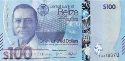 Belize - 100 Dollars (#078_UNC)