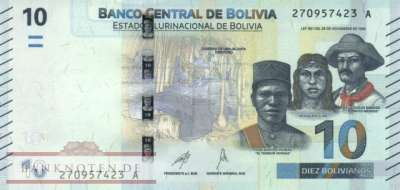 Bolivien - 10  Bolivianos (#248b_UNC)