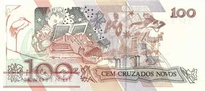 Brasilien - 100  Cruzeiros (#224b_UNC)