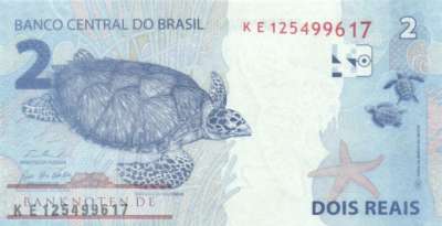 Brasilien - 2  Reais (#252g_UNC)