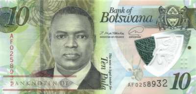 Botswana - 10  Pula - ploymer (#036a-2_UNC)