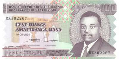 Burundi - 100  Francs (#044c_UNC)