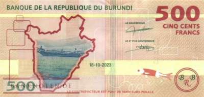 Burundi - 500  Francs (#050c_UNC)