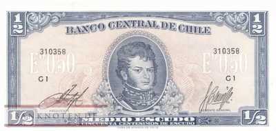 Chile - 1/2  Escudo (#134Aa-U1b_UNC)