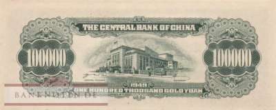 China - 100.000  Gold Yüan (#422a_UNC)