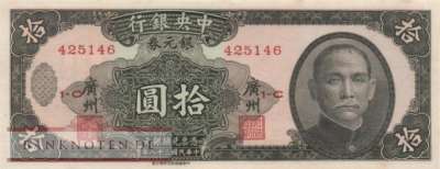 China - 10  Silver Dollars (#447b_AU)