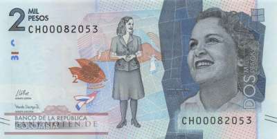 Kolumbien - 2.000 Pesos (#458j_UNC)