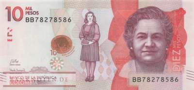 Kolumbien - 10.000 Pesos (#460h_UNC)