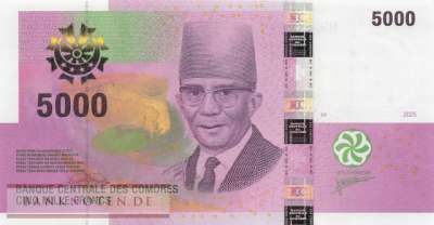 Komoren - 5.000 Francs (#018d_UNC)