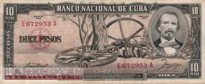 Cuba - 10  Pesos (#088b_F)