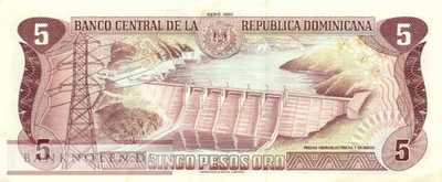 Dominikanische Republik - 5  Pesos Oro (#131_VF)