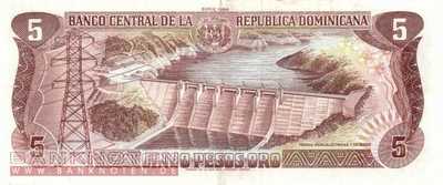 Dominikanische Republik - 5  Pesos Oro (#146_VF)