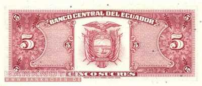 Ecuador - 5  Sucres (#113d-IE_UNC)