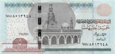 Ägypten - 5 Pounds (#072-24_UNC)
