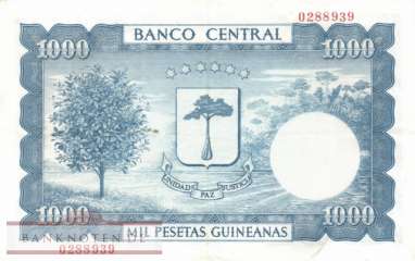 Äquatorialguinea - 1.000  Pesetas Guineanas (#003_VF)