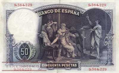 Spanien - 50  Pesetas (#082_VF)