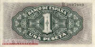 Spain - 1  Peseta (#122a_XF)