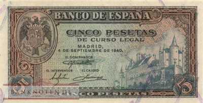 Spanien - 5  Pesetas (#123a_AU)