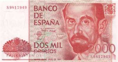 Spanien - 2.000  Pesetas (#159_UNC)