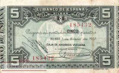 Spanien - 5  Pesetas (#S561g_VF)