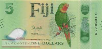 Fidschi Inseln - 5 Dollars (#125_UNC)