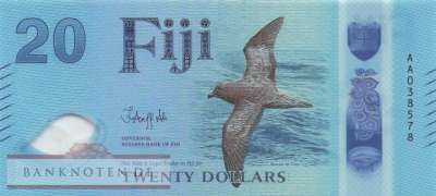 Fidschi Inseln - 20 Dollars (#127_UNC)