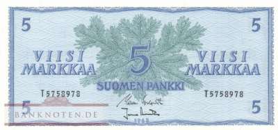 Finnland - 5  Markkaa (#099a-50-1_UNC)